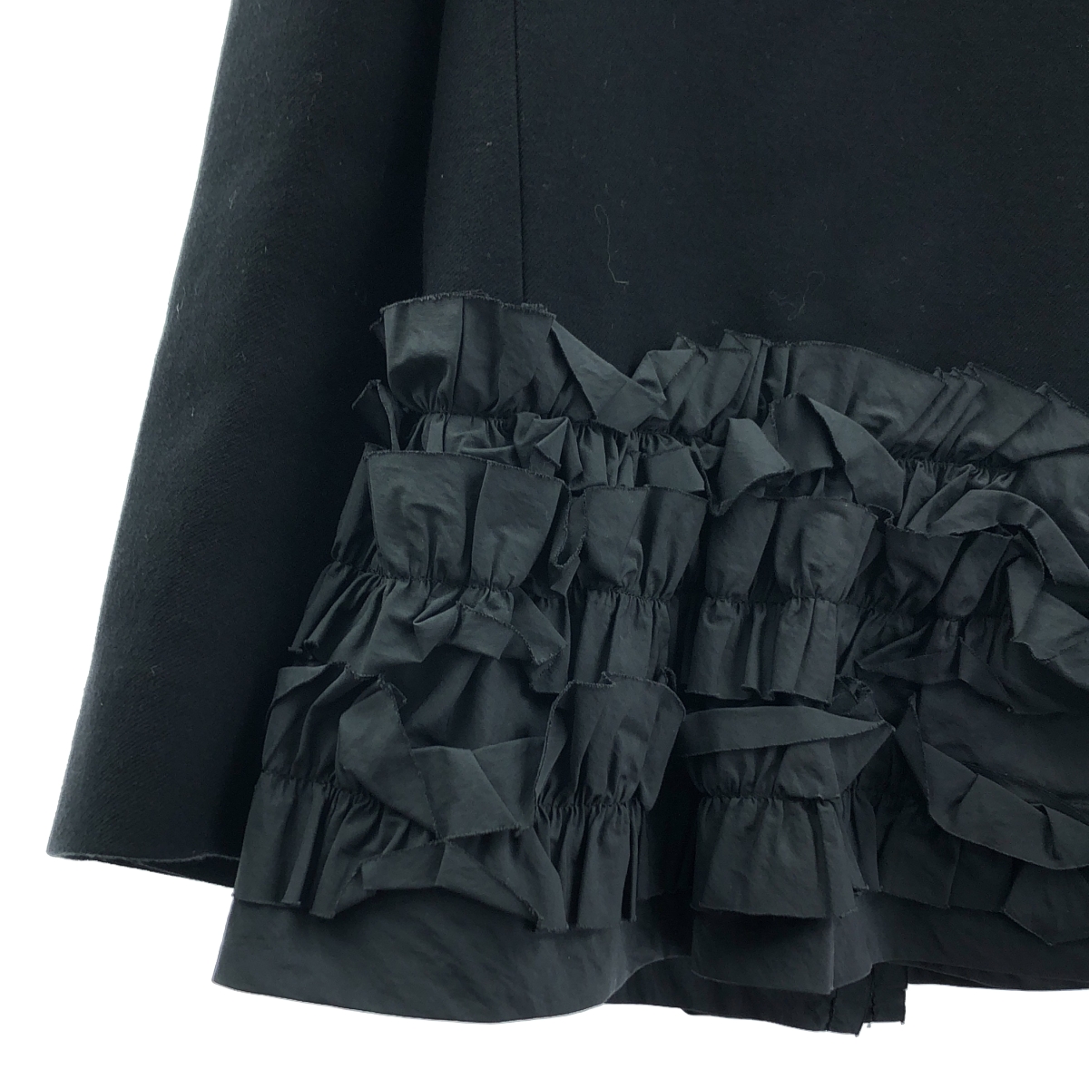 tricot COMME des GARCONS / トリココムデギャルソン ウール フリル切替 ラウンドカラージャケット