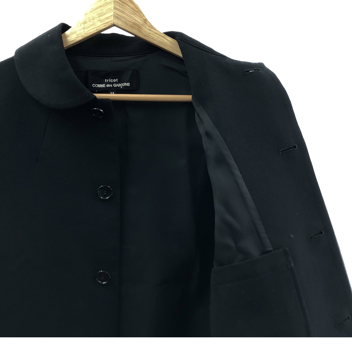 tricot COMME des GARCONS / トリココムデギャルソン ウール フリル切替 ラウンドカラージャケット
