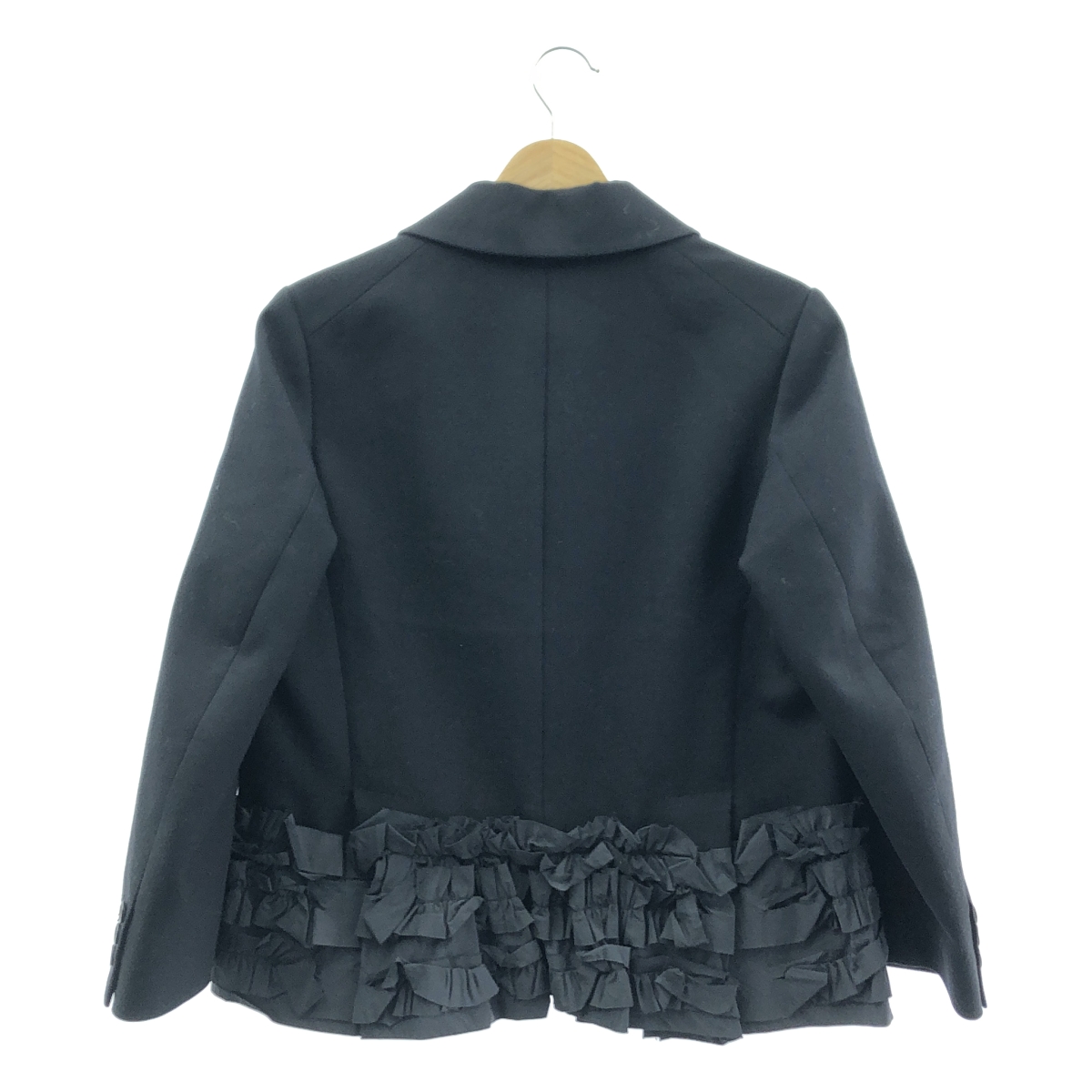 tricot COMME des GARCONS / トリココムデギャルソン ウール フリル切替 ラウンドカラージャケット