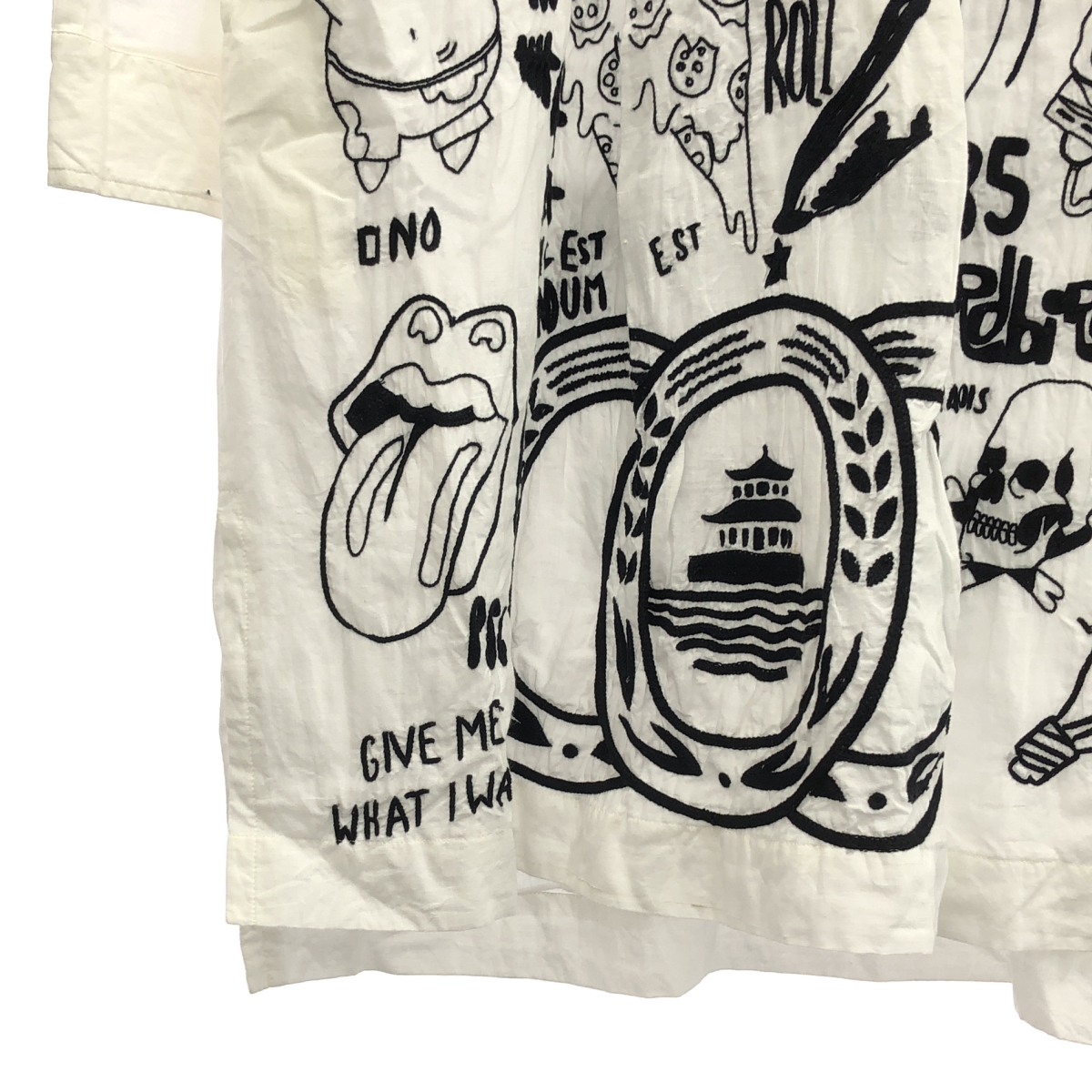 その他 エンブロイダリー プルオーバー シャツワンピース