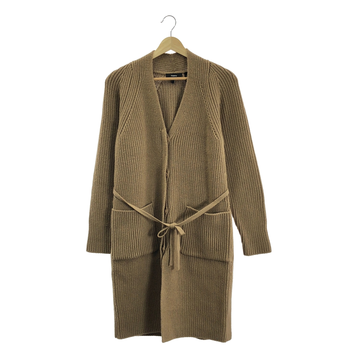 theory / セオリー ウール カシミヤ ベルト紐 ロング ニット カーディガン