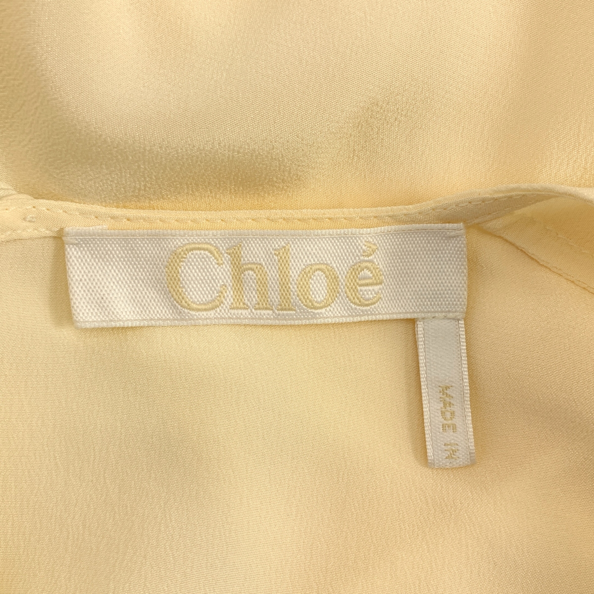 Chloe / クロエ silk 100％ / シルク レース装飾 シアー シャツ ブラウス