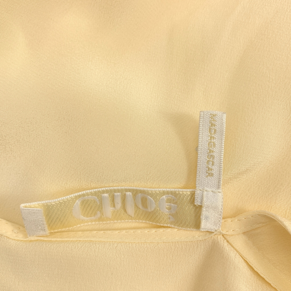 Chloe / クロエ silk 100％ / シルク レース装飾 シアー シャツ ブラウス