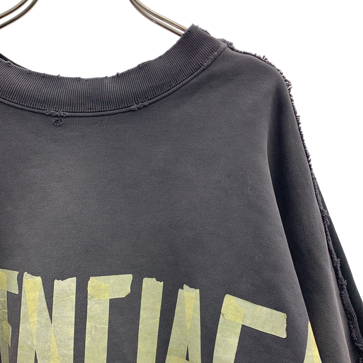 BALENCIAGA / バレンシアガ Double Front Crew ダブルフロント ダメージ加工 クルーネックスウェットトレーナー