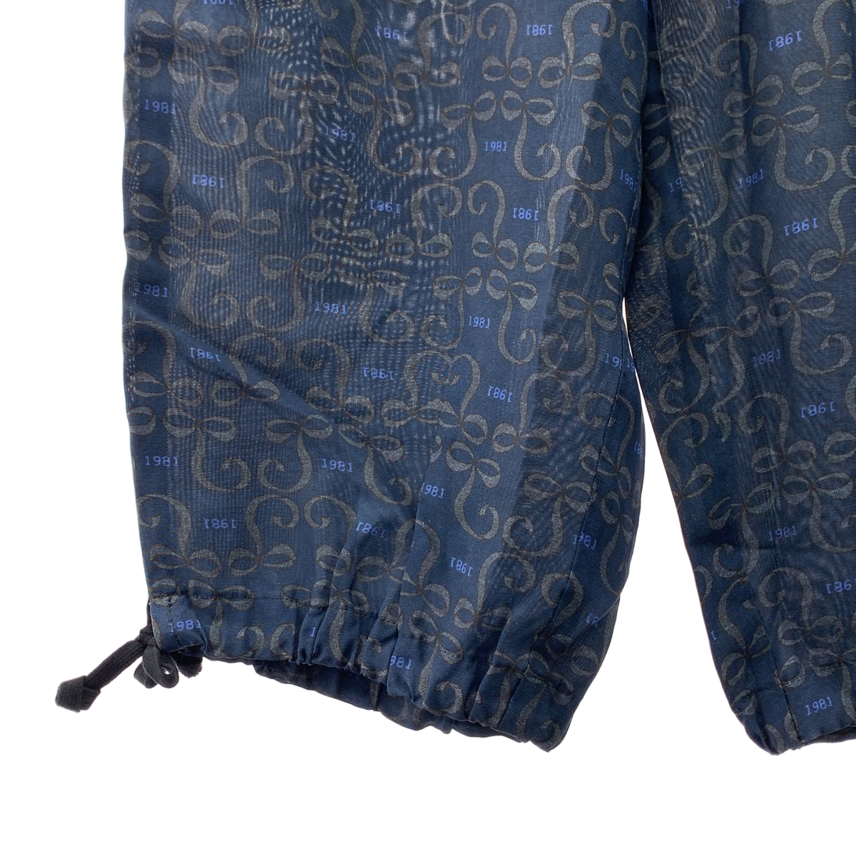 tricot COMME des GARCONS / トリココムデギャルソン レーヨン 総柄 ドローストリング ウエストゴム イージー パンツ