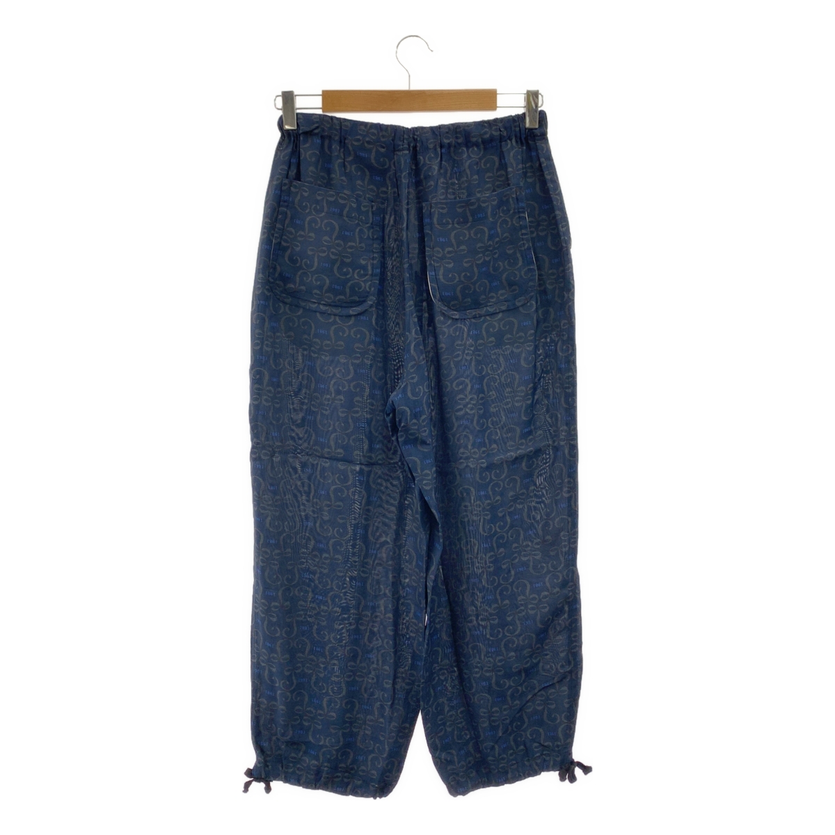 tricot COMME des GARCONS / トリココムデギャルソン レーヨン 総柄 ドローストリング ウエストゴム イージー パンツ