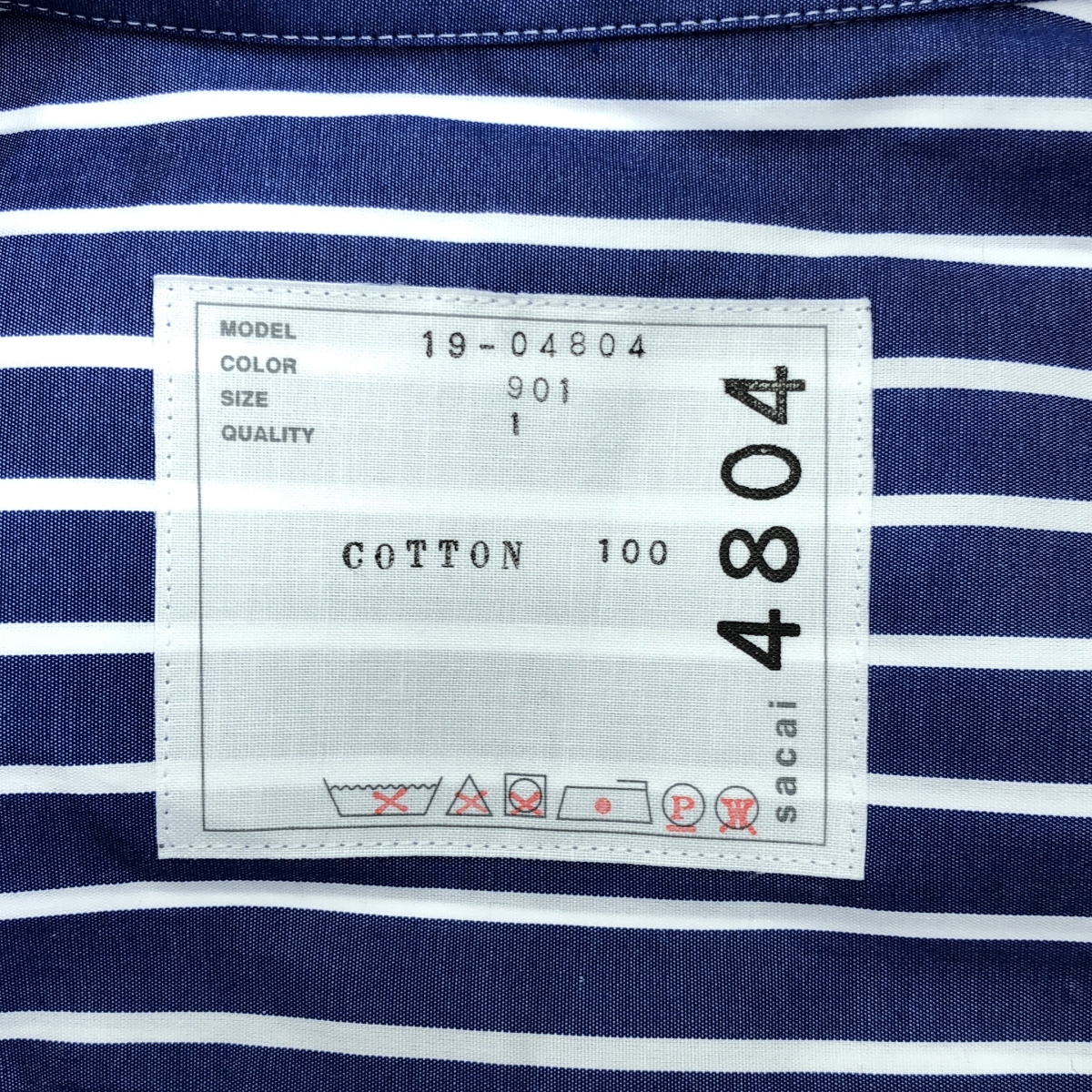 sacai / サカイ ストライプ ギャザーシャツワンピース