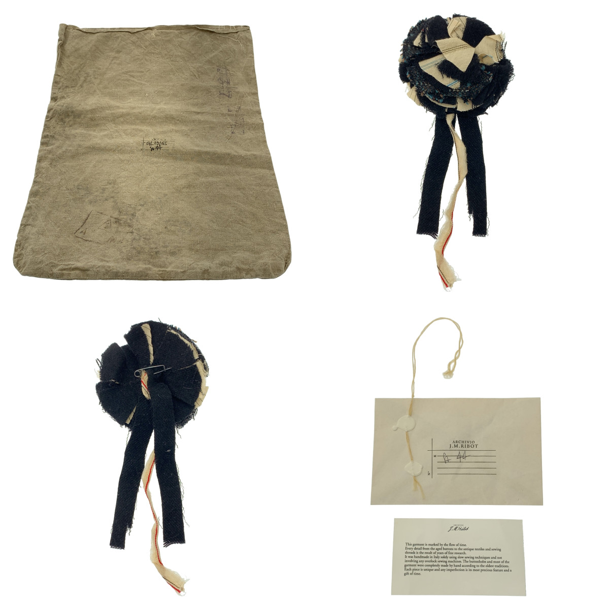 ARCHIVIO J.M.Ribot / アルキビオジェイエムリボット GL23/6S / tweed gilet / コサージュ ツイード ジレ ベスト