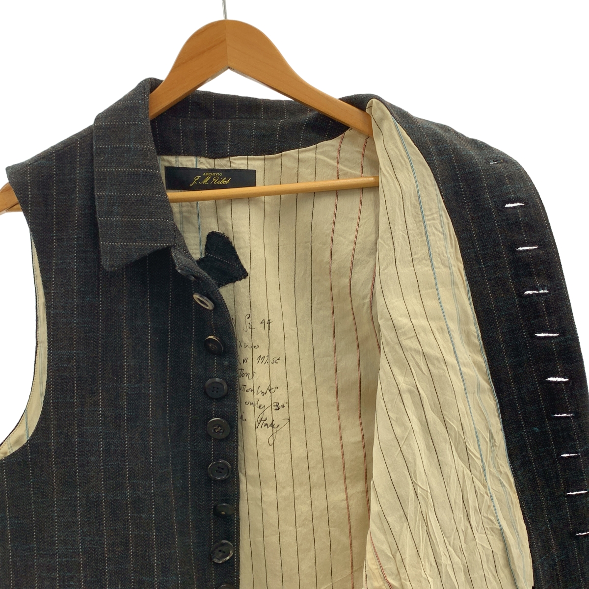 ARCHIVIO J.M.Ribot / アルキビオジェイエムリボット GL23/6S / tweed gilet / コサージュ ツイード ジレ ベスト