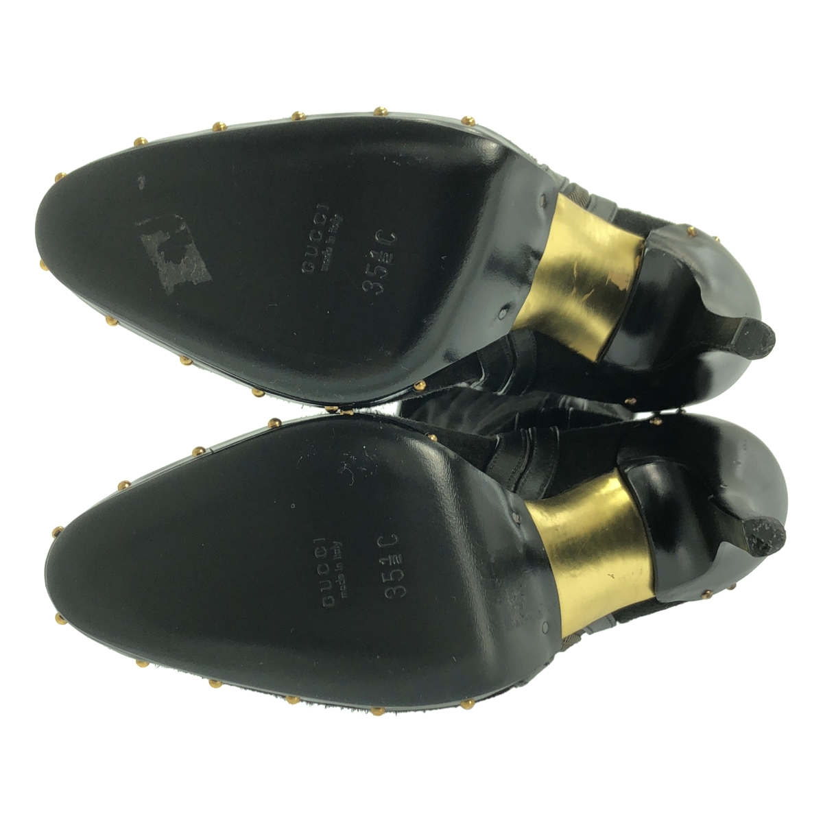 GUCCI / グッチ レザー ロング スタッズ ブーツ