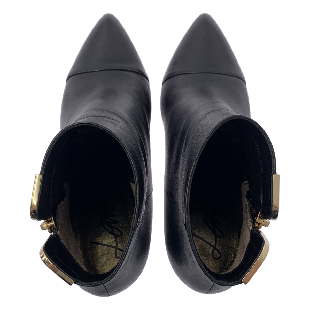 LANVIN / ランバン サイドジップ レザー ショートブーティ