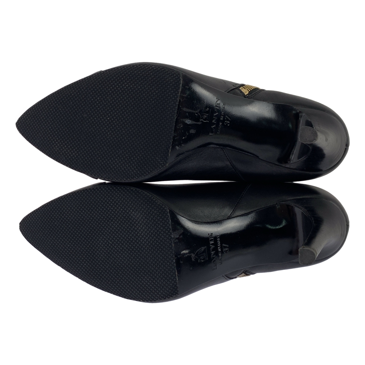 LANVIN / ランバン サイドジップ レザー ショートブーティ