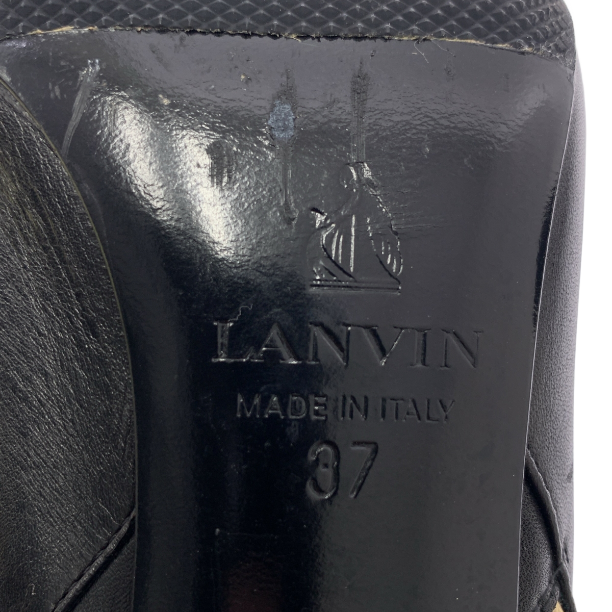 LANVIN / ランバン サイドジップ レザー ショートブーティ