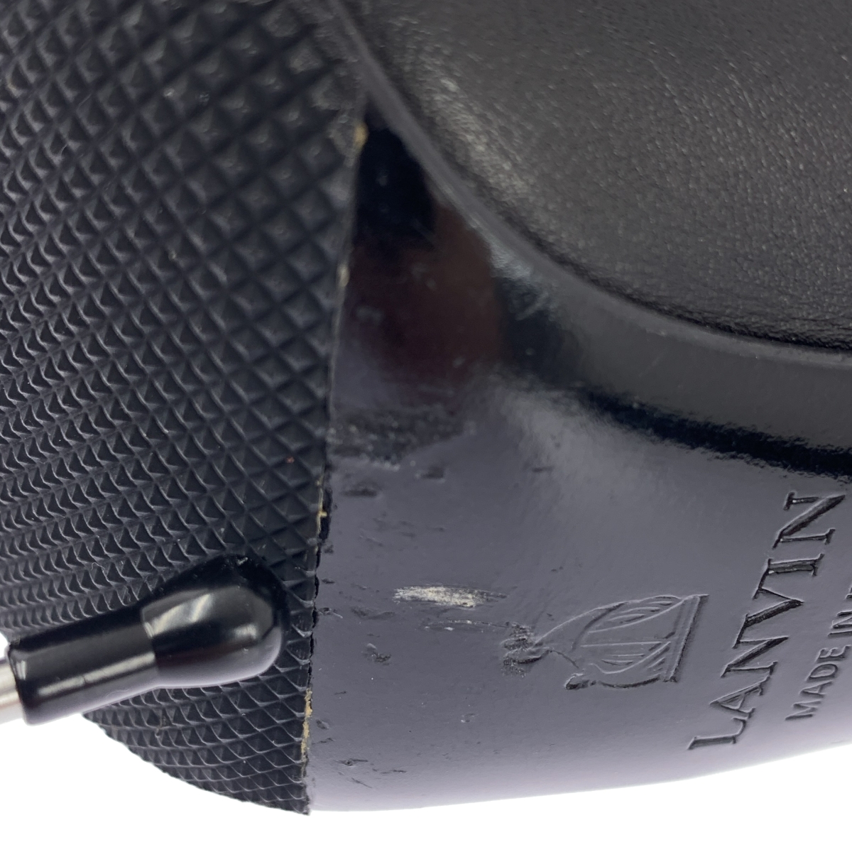 LANVIN / ランバン サイドジップ レザー ショートブーティ