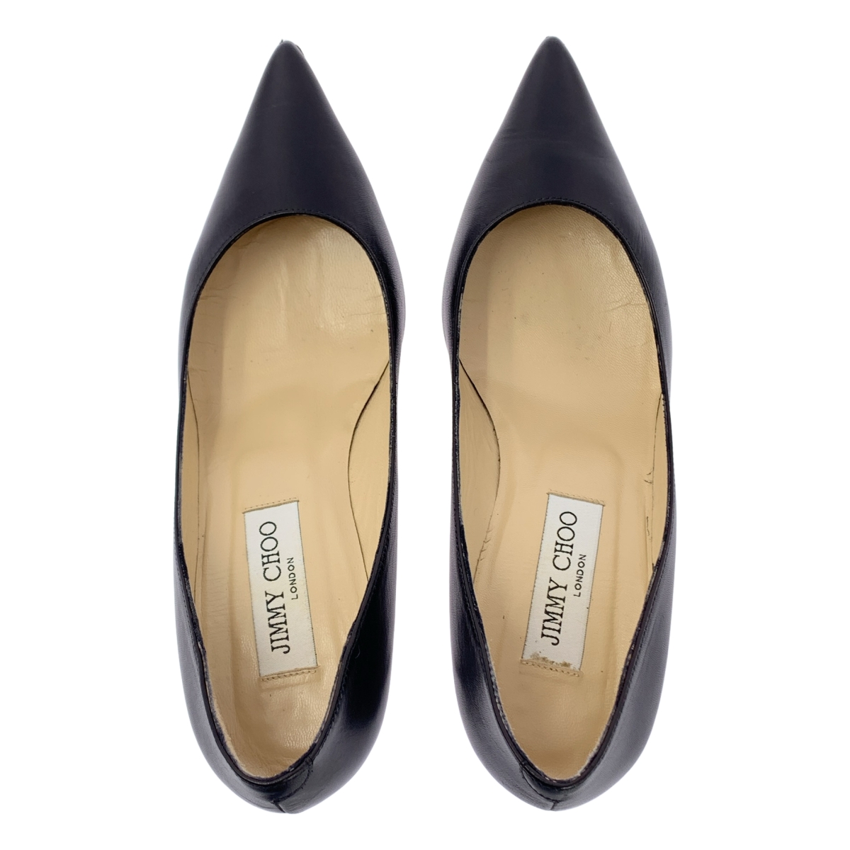 JIMMY CHOO / ジミーチュウ レザー ポインテッドトゥ ヒール パンプス