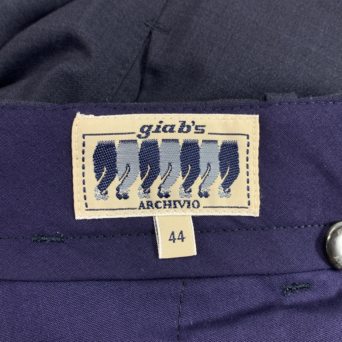 giab's ARCHIVIO / ジャブスアルキヴィオ VERDI/M ウール混 ストレッチ タック スラックス パンツ