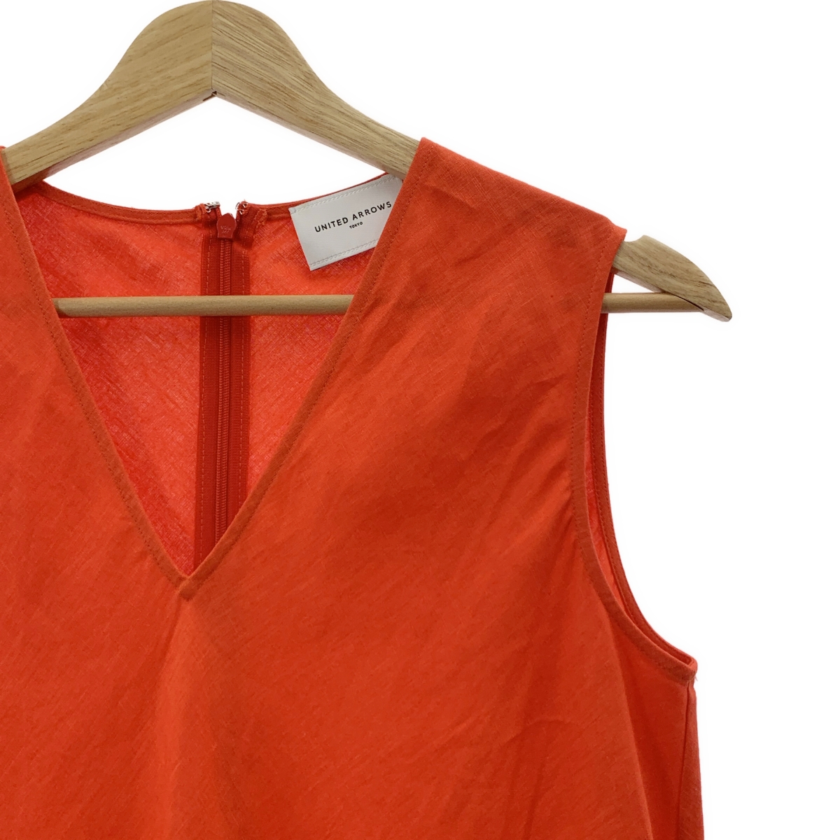 UNITED ARROWS / ユナイテッドアローズ UWCC LINEN リネン Vネック ノースリーブワンピース