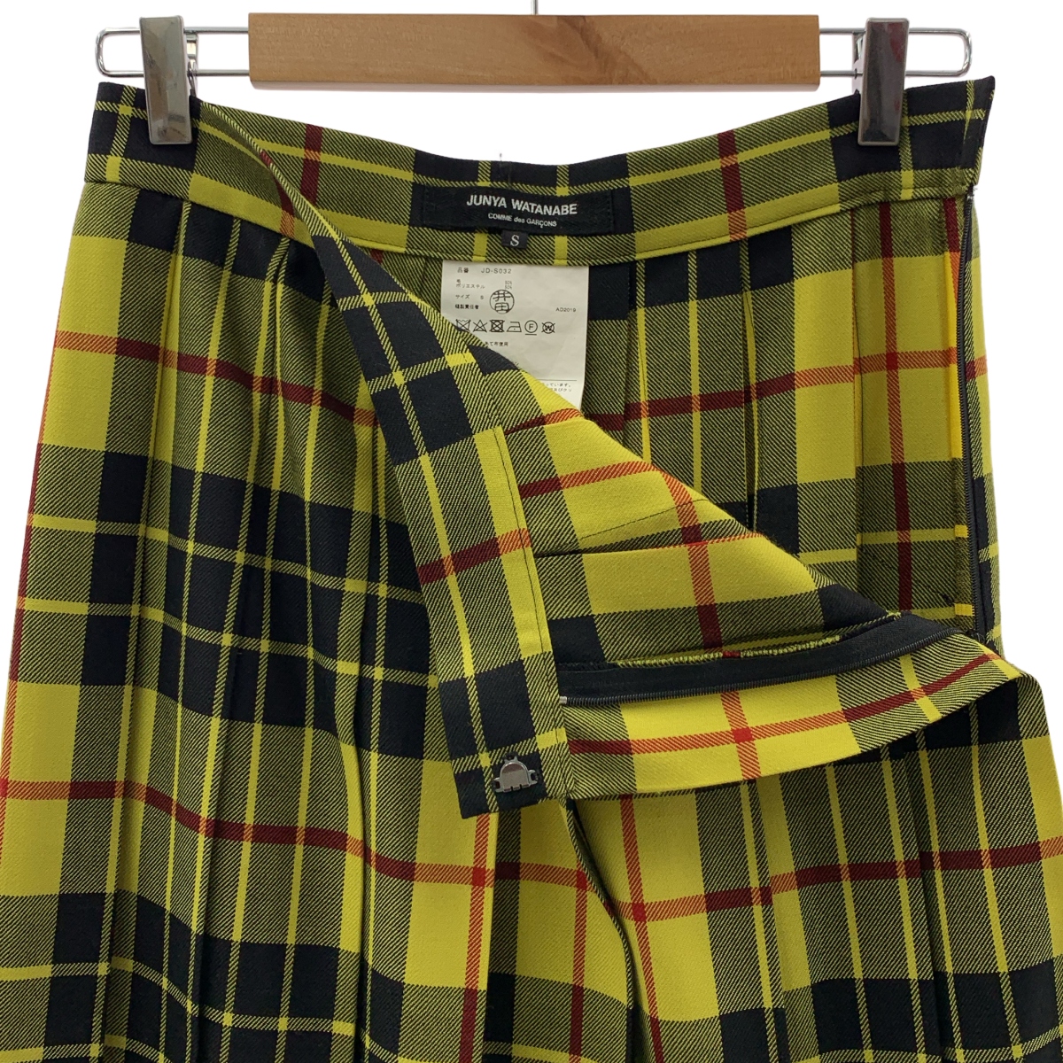 JUNYA WATANABE COMME des GARCONS / ジュンヤワタナベ ウール チェック プリーツ スカート
