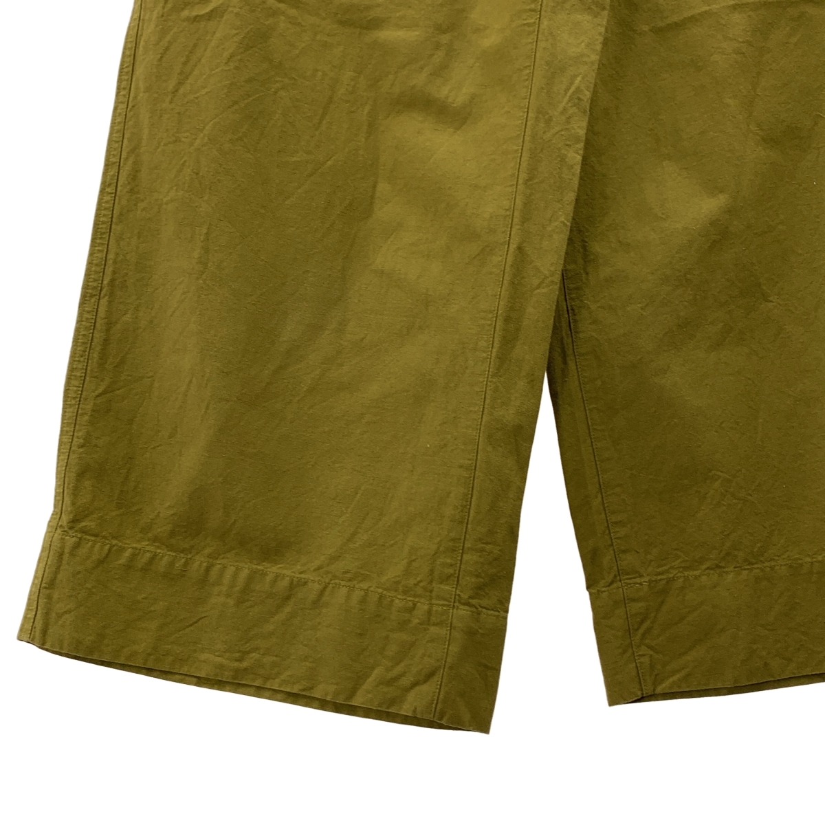 MHL. / エムエイチエルマーガレットハウエル DRY COTTON LINEN ドライコットン リネン サイドボタン ワイドパンツ