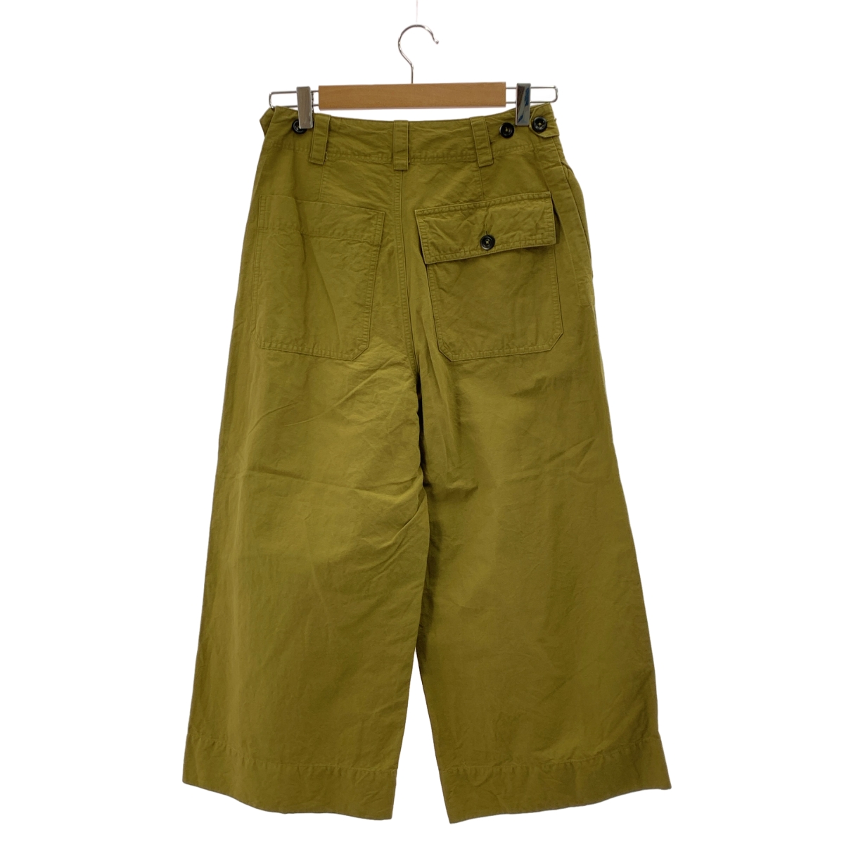 MHL. / エムエイチエルマーガレットハウエル DRY COTTON LINEN ドライコットン リネン サイドボタン ワイドパンツ