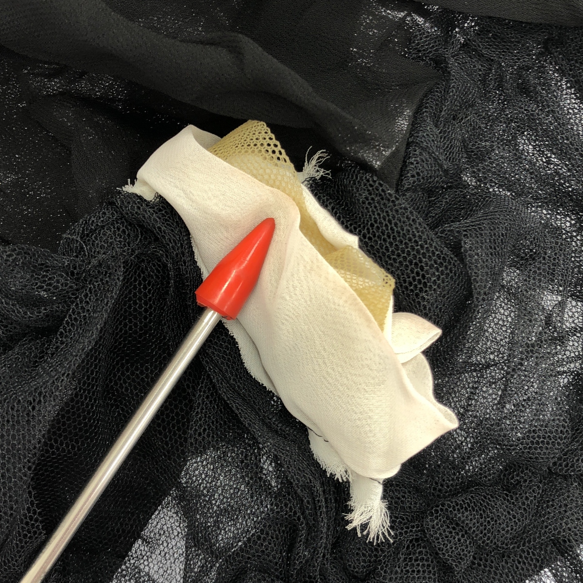 robe de chambre COMME des GARCONS / ローブドシャンブルコムデギャルソン 製品染め レース装飾 ドローストリング シアー スカート