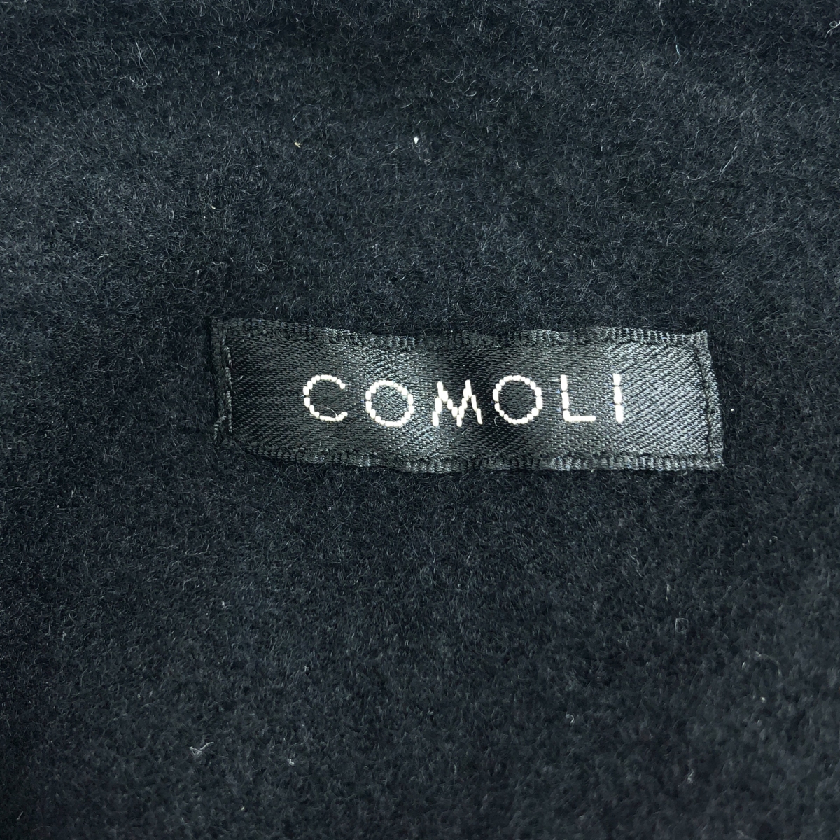 COMOLI / コモリ 縮絨ウール ハーフジップシャツ