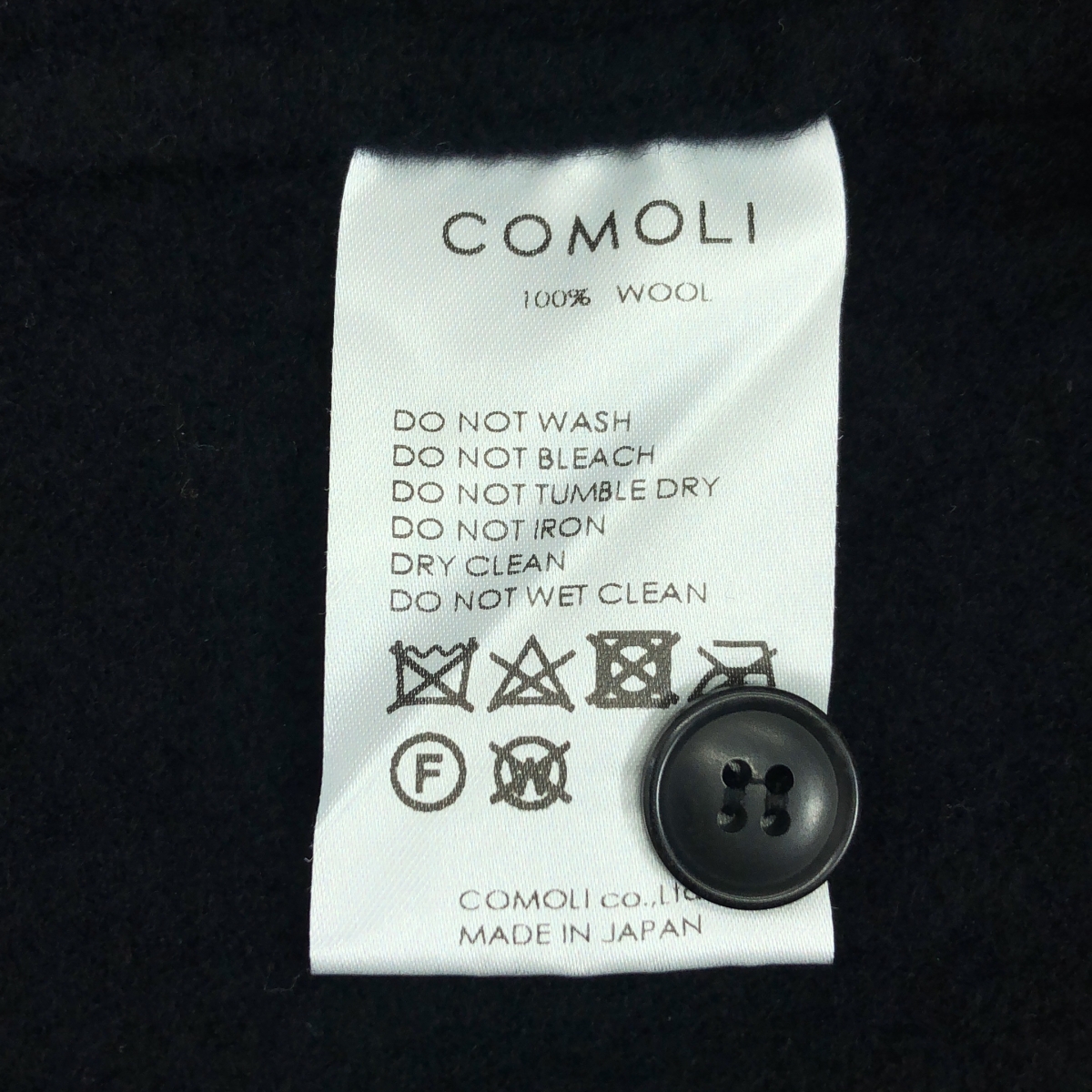 COMOLI / コモリ 縮絨ウール ハーフジップシャツ