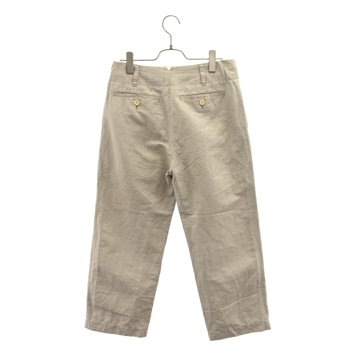 MARGARET HOWELL / マーガレットハウエル コットンリネン タックスラックス パンツ