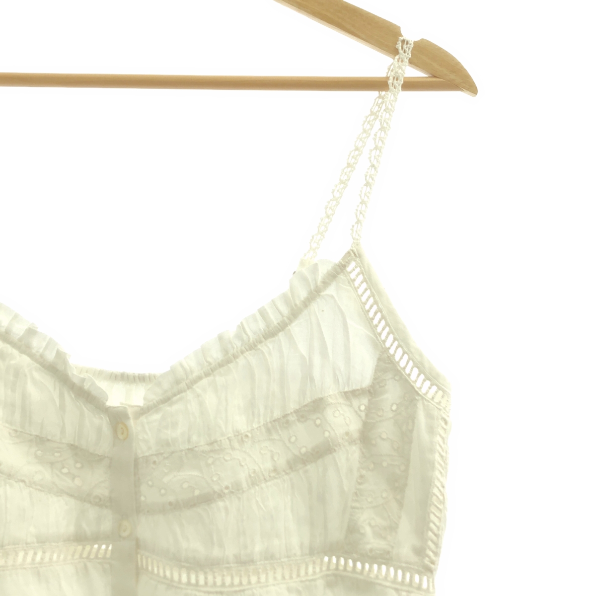 CASA FLINE / カーサフライン オーガニックコットンレースキャミソール