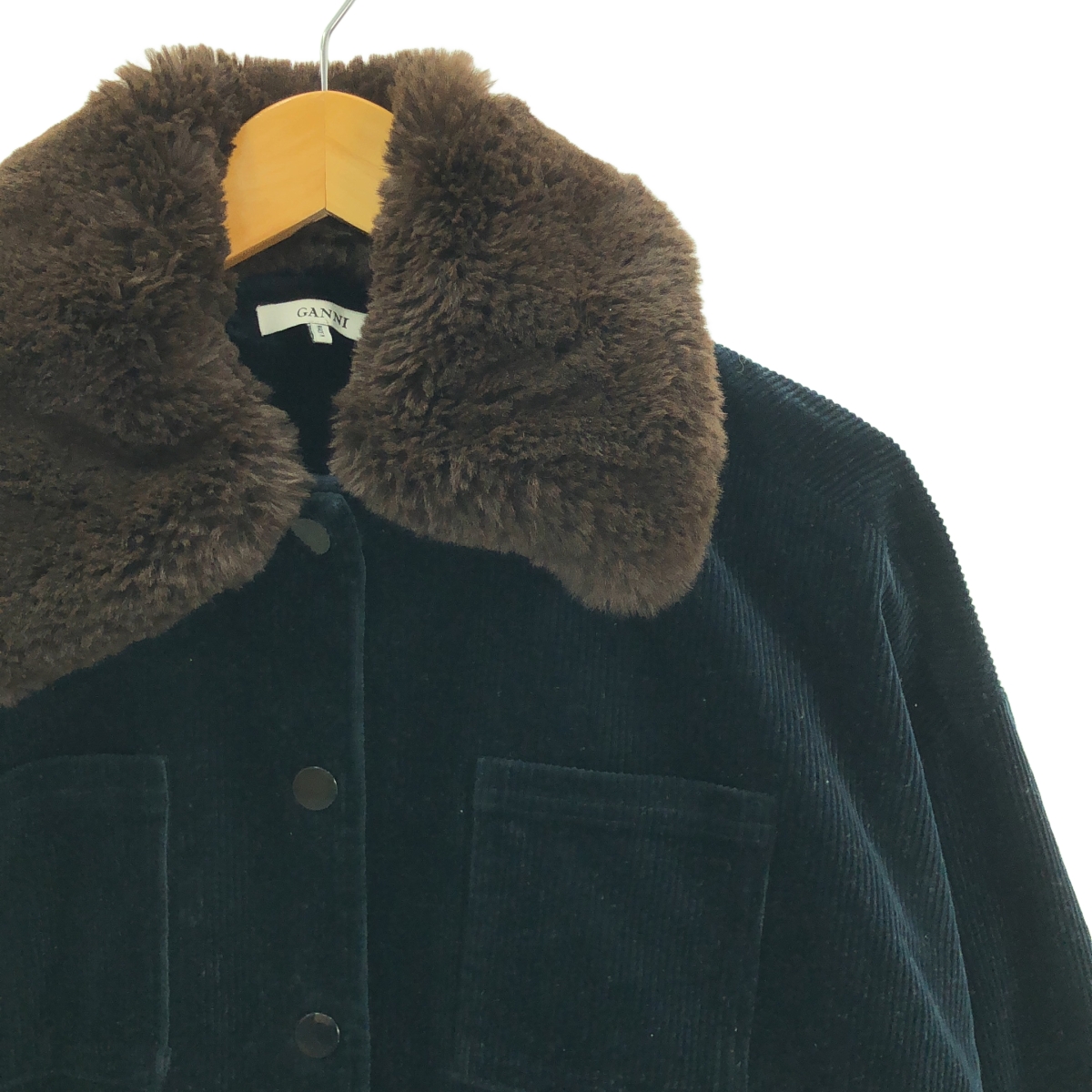 Ganni / ガニー RIDGEWOOD JACKET 襟ボア ストレッチ コーデュロイジャケット