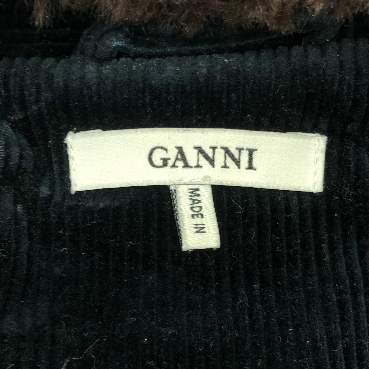 Ganni / ガニー RIDGEWOOD JACKET 襟ボア ストレッチ コーデュロイジャケット