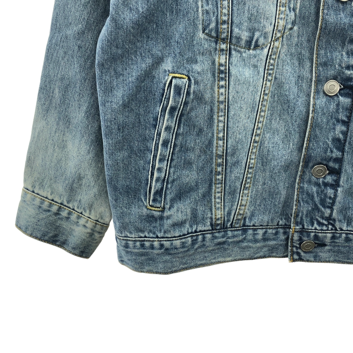 その他 ノーカラー デニム トラッカー ジャケット