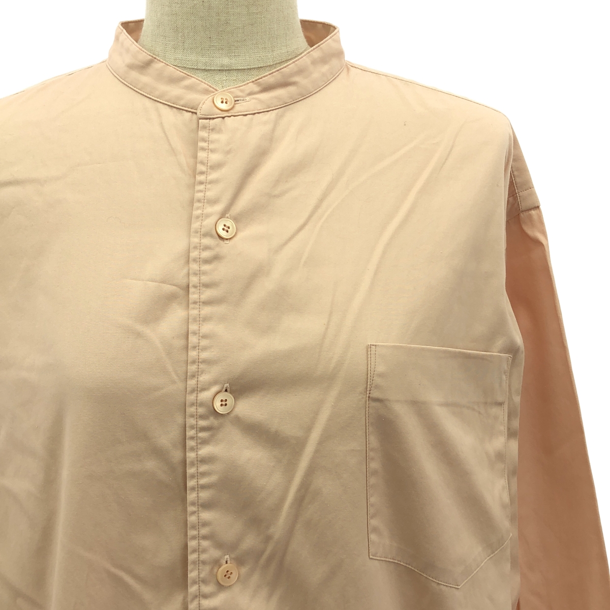 LENO / リノ バンドカラー プルオーバー シャツワンピース