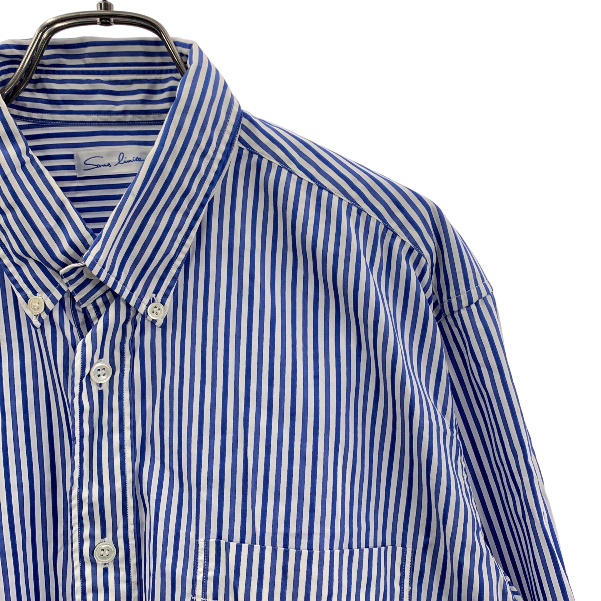 sans limite / サンリミット ストライプ ボックス ボタンダウンシャツ