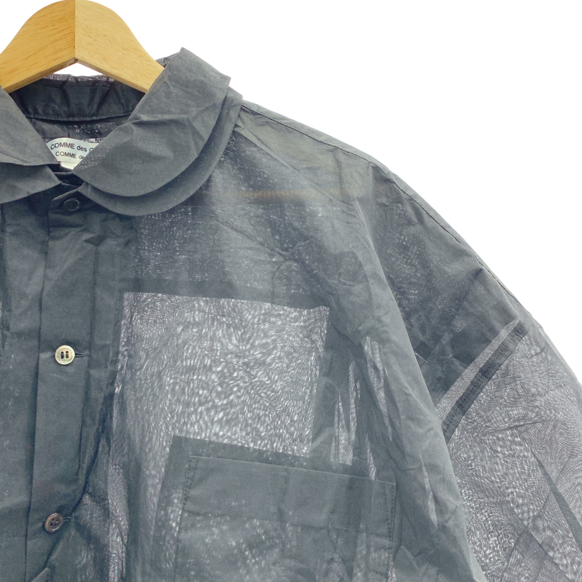 COMME des GARCONS COMME des GARCONS / コムコム ラウンドカラー レイヤード オーガンジー シアー ブラウス