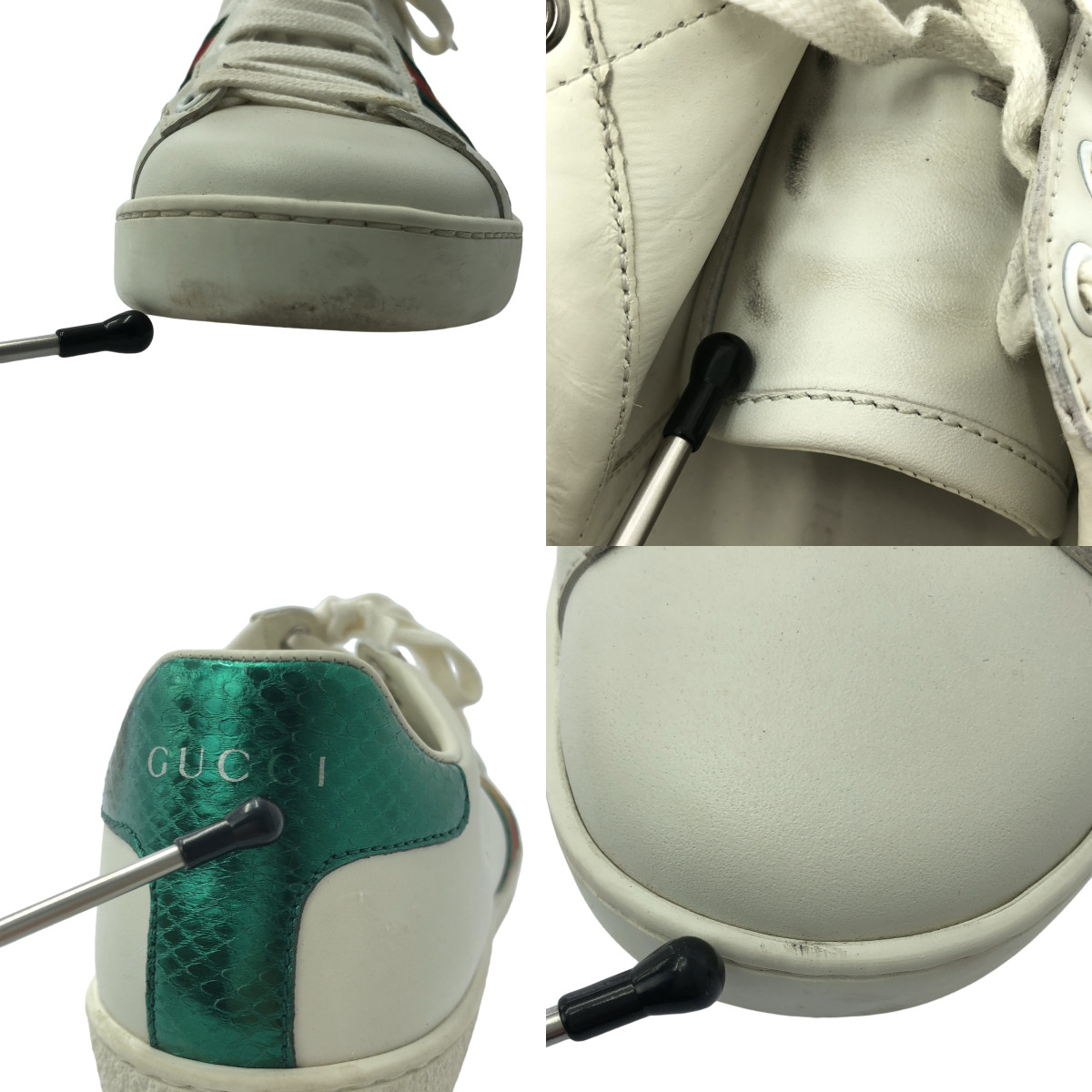 GUCCI / グッチ Ace Bee ビー / エース エンブロイダリー シェリーライン レザー スニーカー