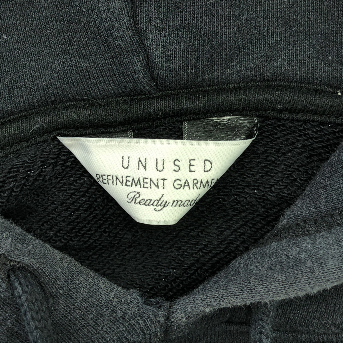 UNUSED / アンユーズド カットスリーブ スウェット プルオーバー フーディ