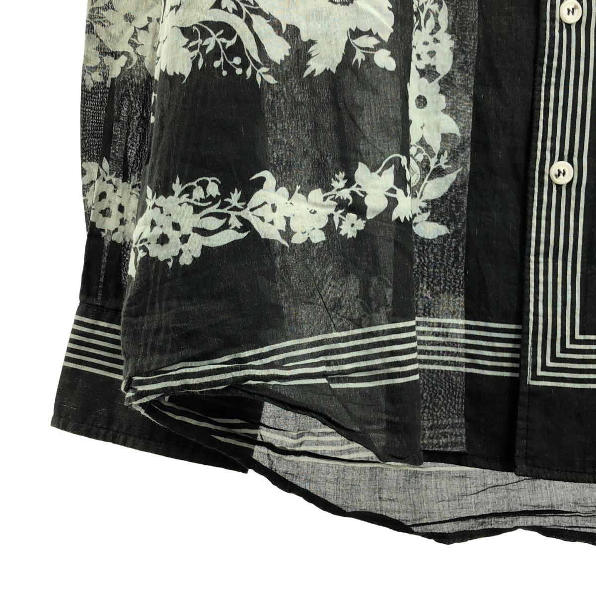 その他 コットン フラワープリント シャツ