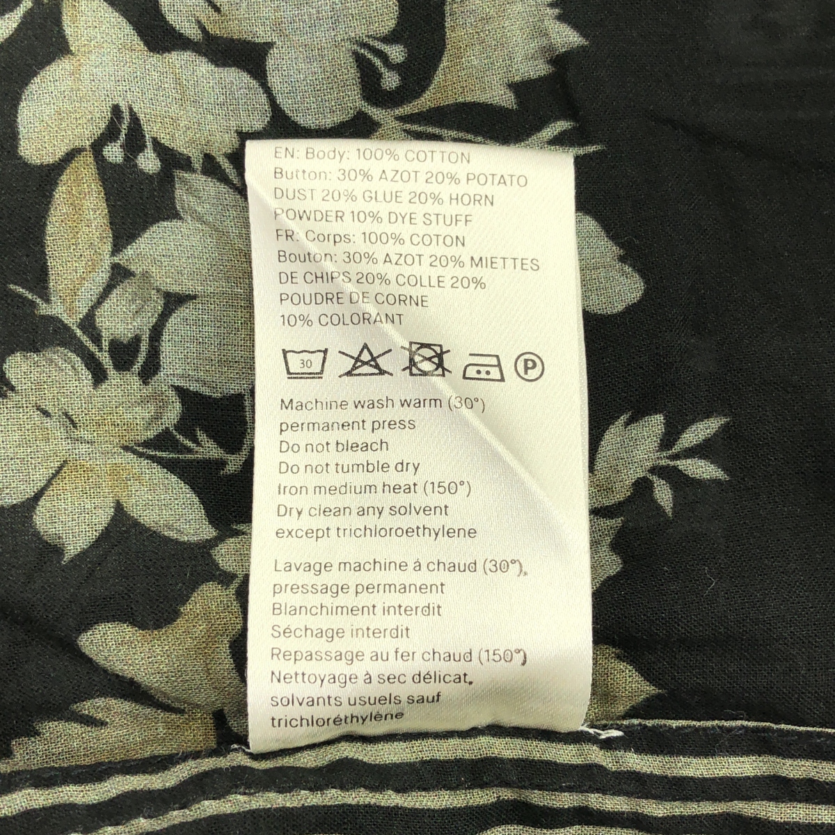 その他 コットン フラワープリント シャツ