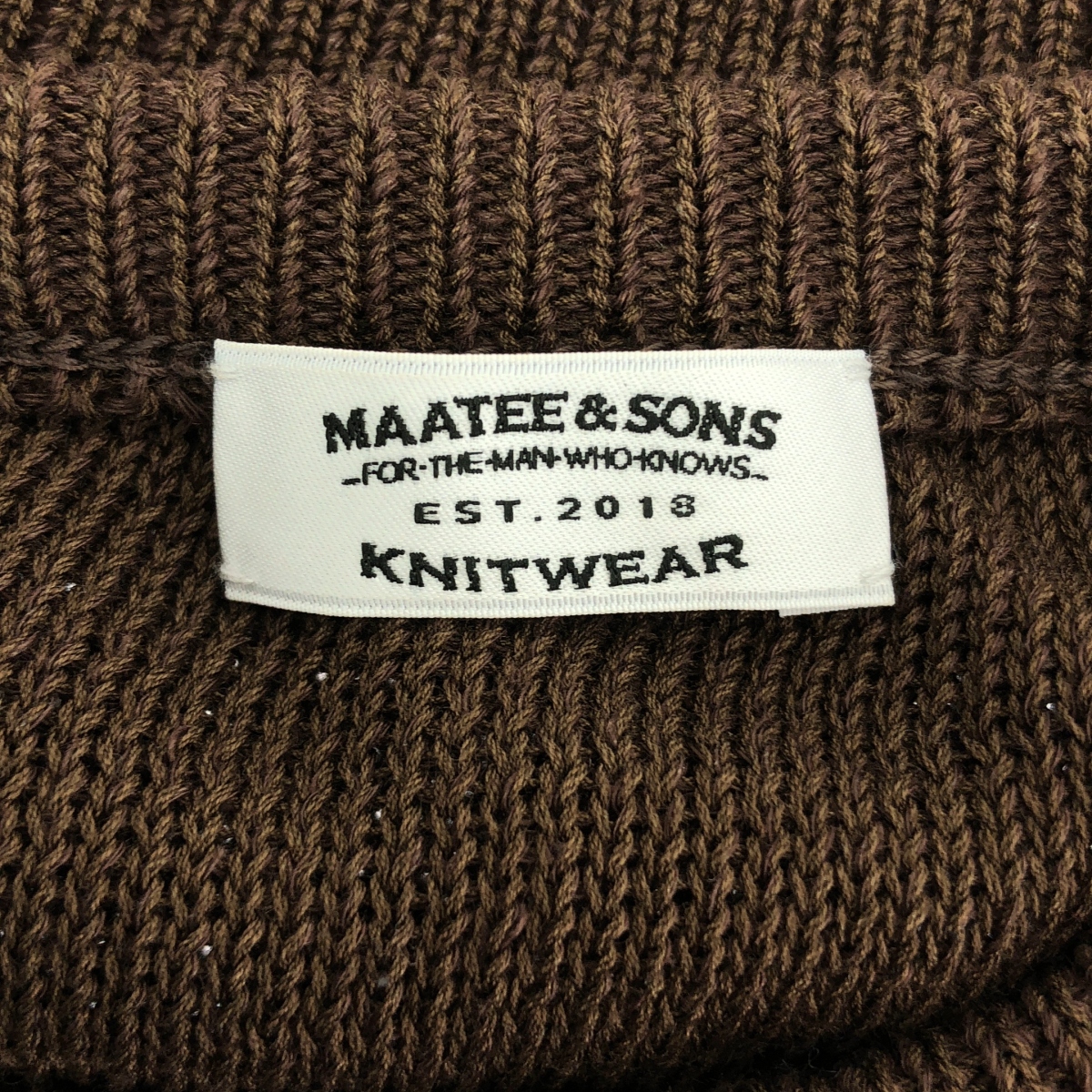 MAATEE&SONS / マーティー&サンズ 強撚LINEN ひょっとこ C/N SWEATER クルーネック リネンニット セーター