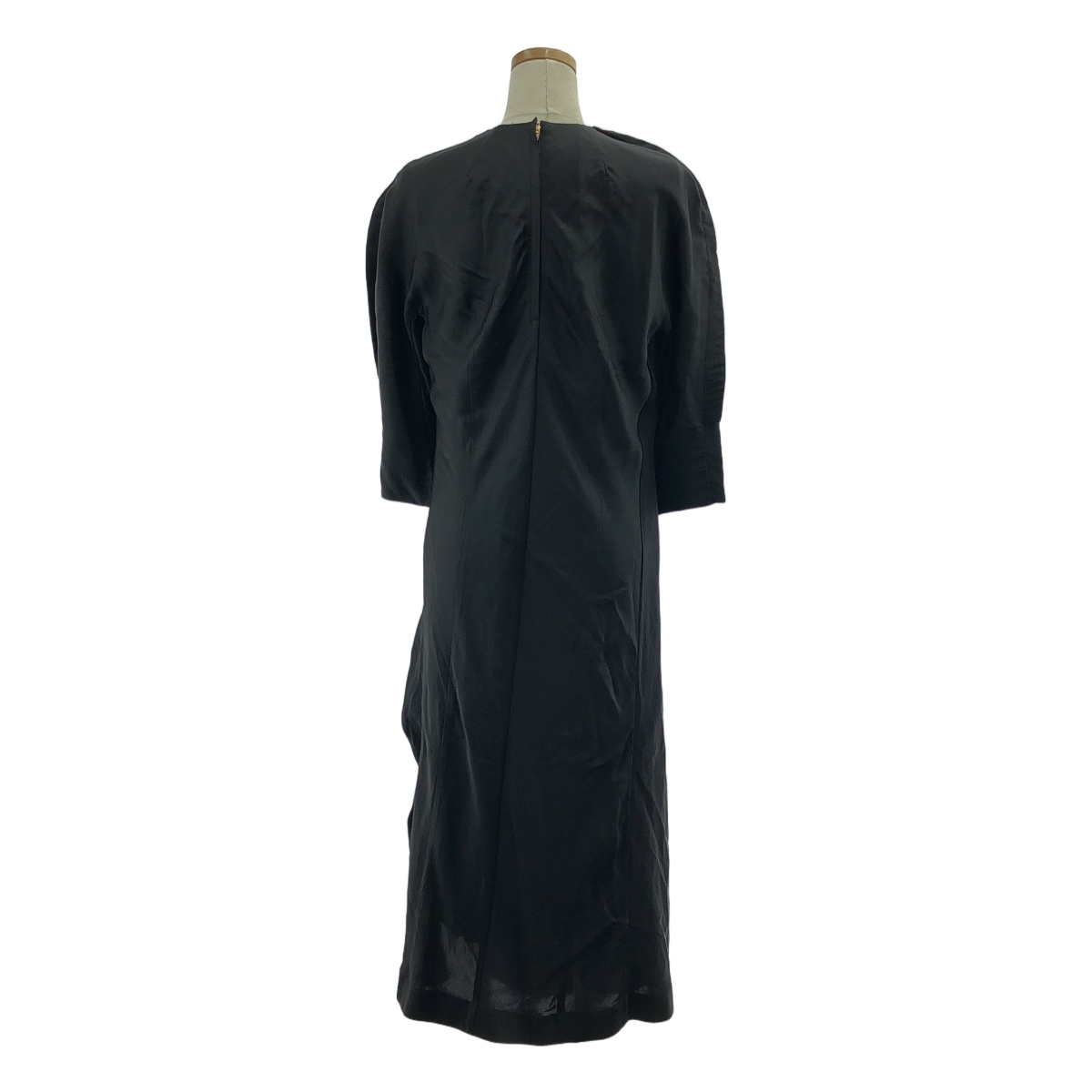 TOGA PULLA / トーガプルラ ACETATE SATIN DRESS / ドローストリング ギャザー ワンピース