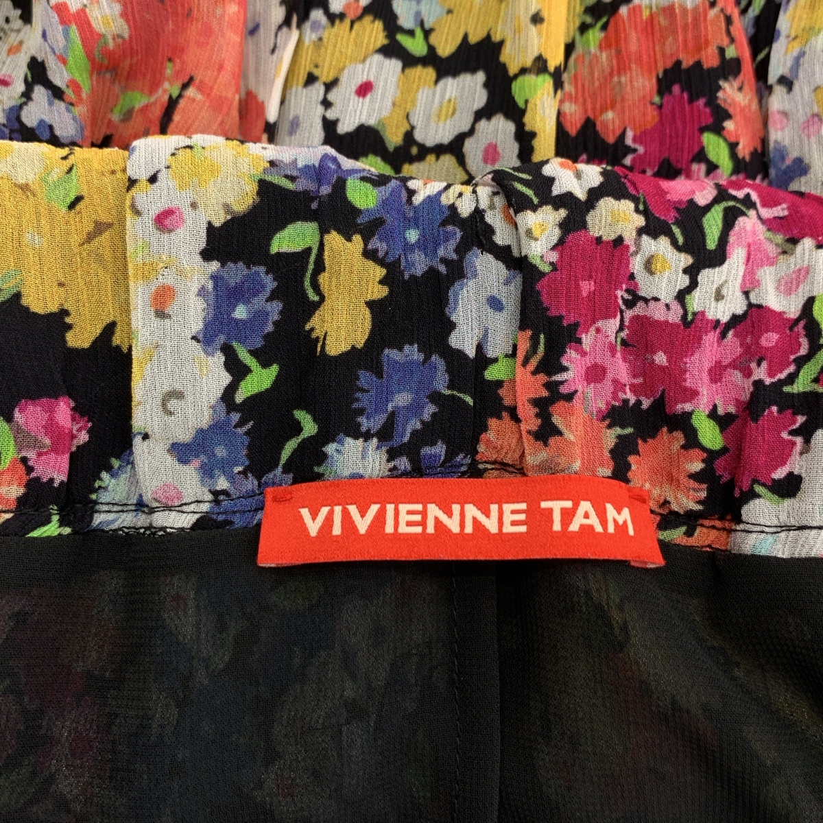 - ヴィヴィアンタム vivien tam 総柄 花柄 ロング スカート レア 総柄 フラワー ロングスカート / 裏地付き | ブランド古着の買取
