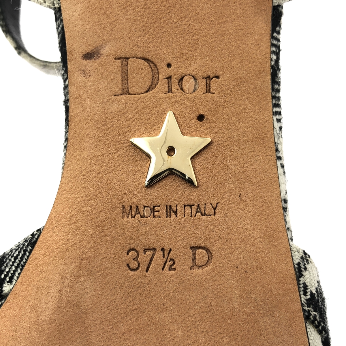 Christian Dior / クリスチャンディオール DIOR GANG / チェック ポインテッドトゥミュール パンプス