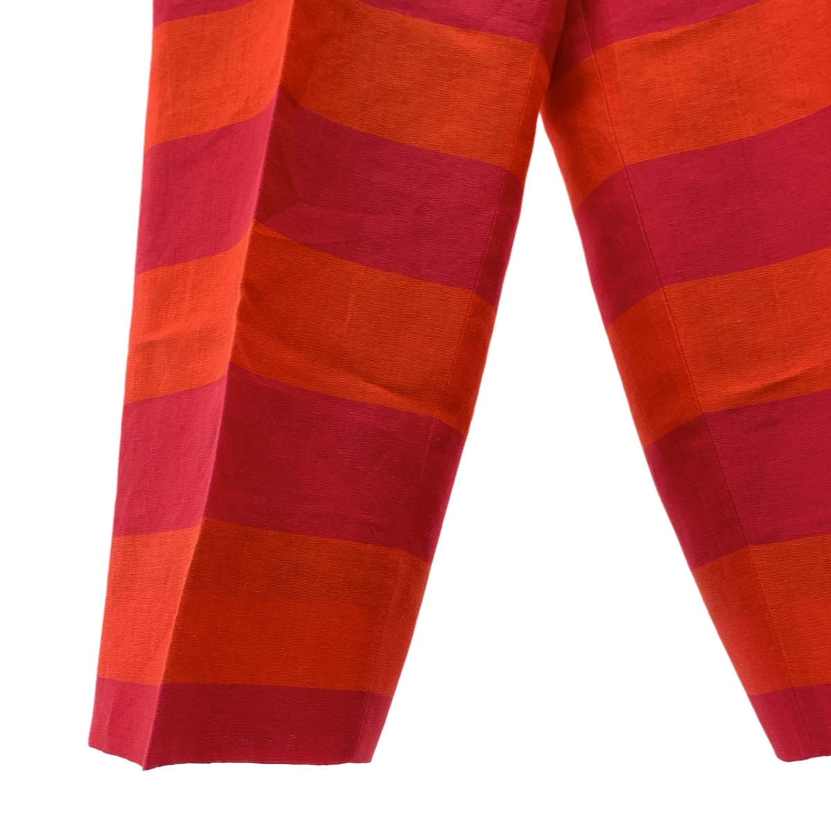 Drawer / ドゥロワー リネン シルク ボーダー ワイドパンツ