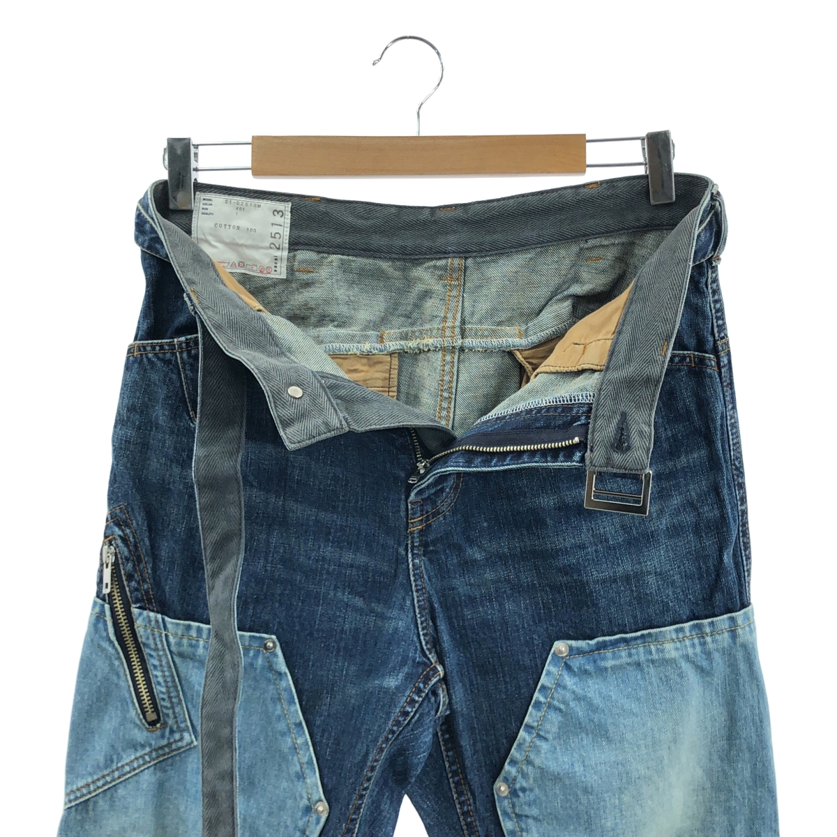 sacai / サカイ ベルテッド ダブルニー デニムパンツ