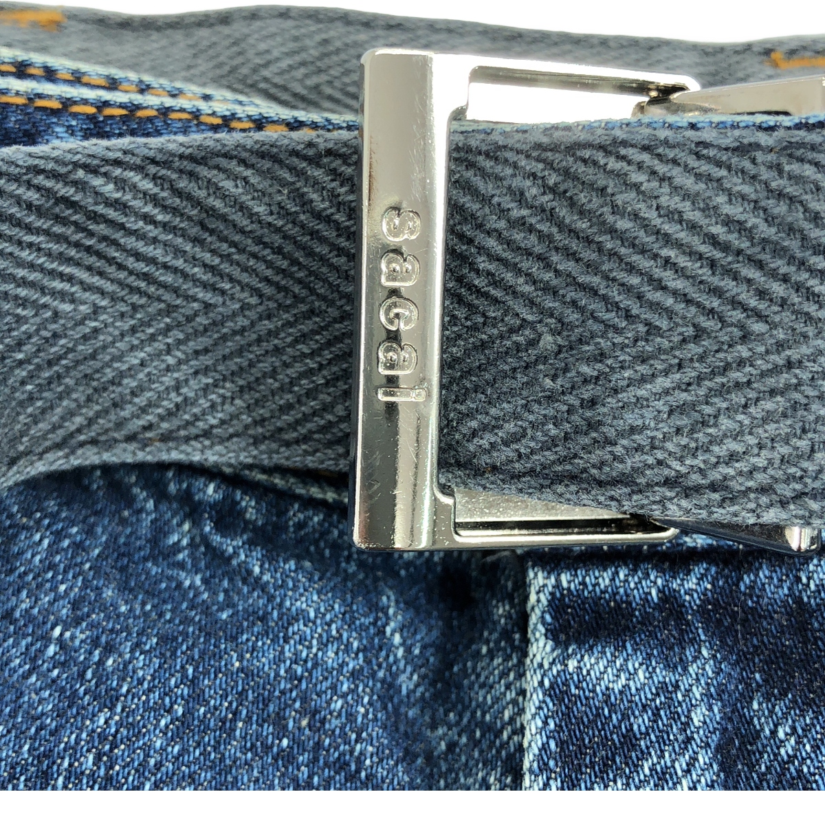 sacai / サカイ ベルテッド ダブルニー デニムパンツ