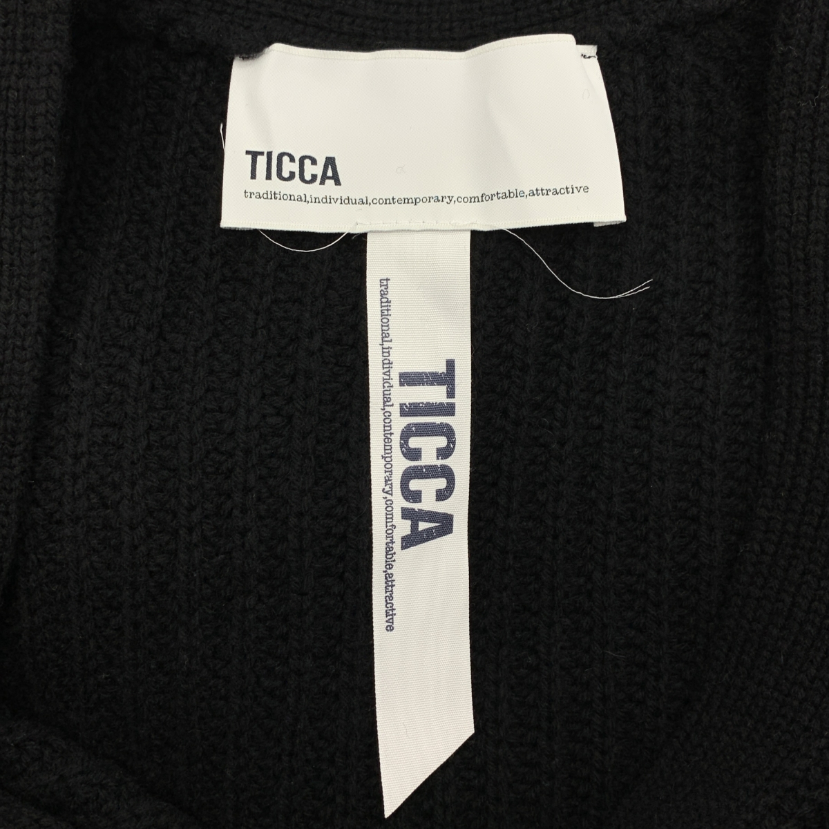 TICCA / ティッカ ウール Vネック ロング ニット カーディガン