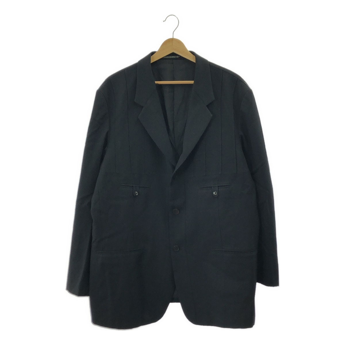 yohji yamamoto リネン オーバーサイズジャケット I-墨染め LINEN JKT黒墨 リネンジャケット | ブランド古着の買取