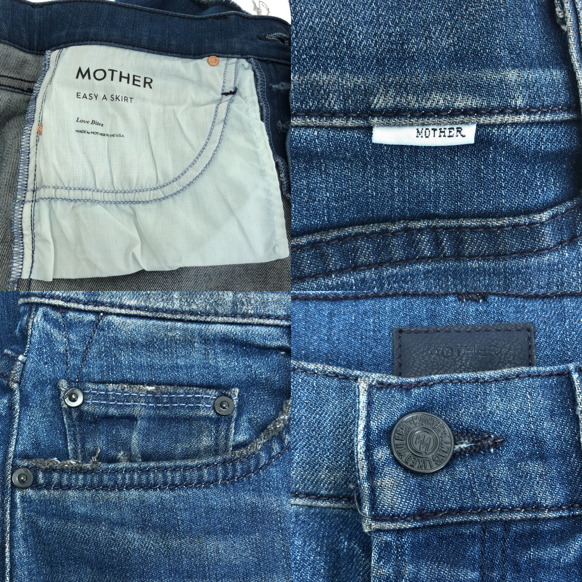 MOTHER / マザー EASY SKIRT / ダメージ加工 カットオフ デニム スカート