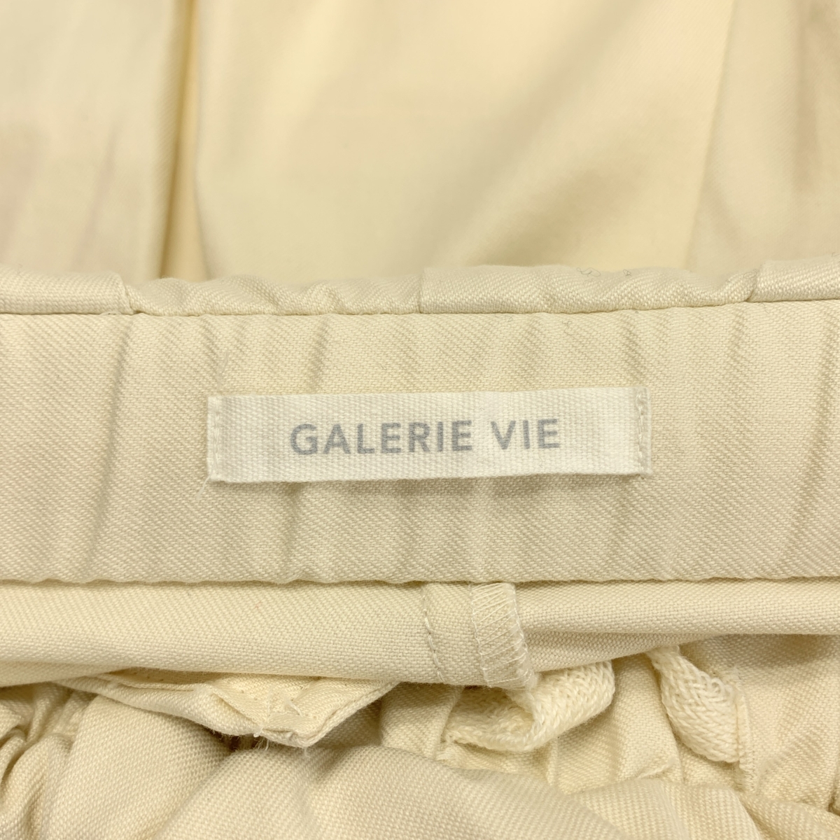 GALERIE VIE / ギャルリーヴィー ドローストリング ノンマーセライズドコットン アシンメトリーパンツ